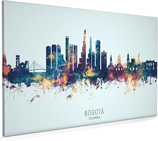 Bogotá Colombia Skyline Box Canvas Print with City Name -12263
