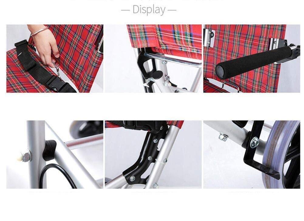Macchina Per Lo Spostamento Della Sedia A Rotelle Mobile Confortevole All'Aperto Macchina Per Anziani Pieghevole Leggera Da Viaggio Portatile Per Scooter Semplice Super Leggero, Portatile
