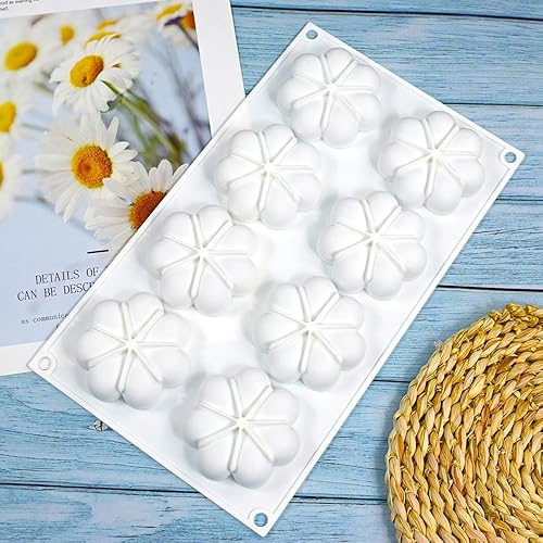 Miniatura 3 de Molde de silicona para donas de flores, molde para pastel de fondant, herramientas para hornear de chocolate, accesorios de decoración de pasteles