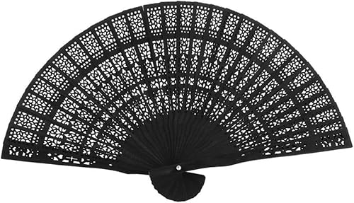 Miniatura 4 de BESPORTBLE Abanicos plegables decorativos Ventilador plegable japonés Retro Plegable Madera Decoración China Ventiladores de madera Ventilador de