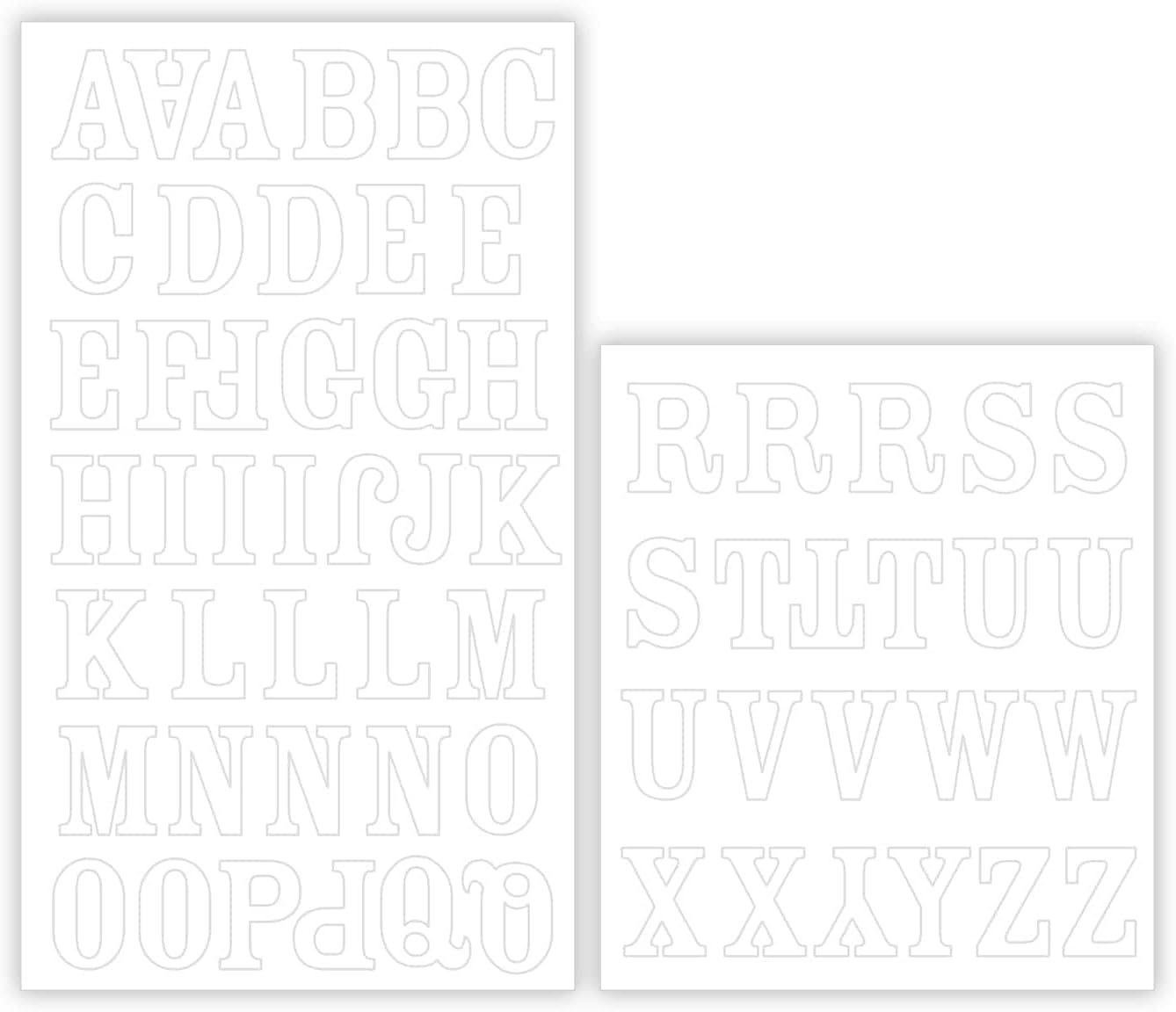 Make Market Iron-On White Serif Alphabet, 12 Packs: 62 ct. (744 Total)
