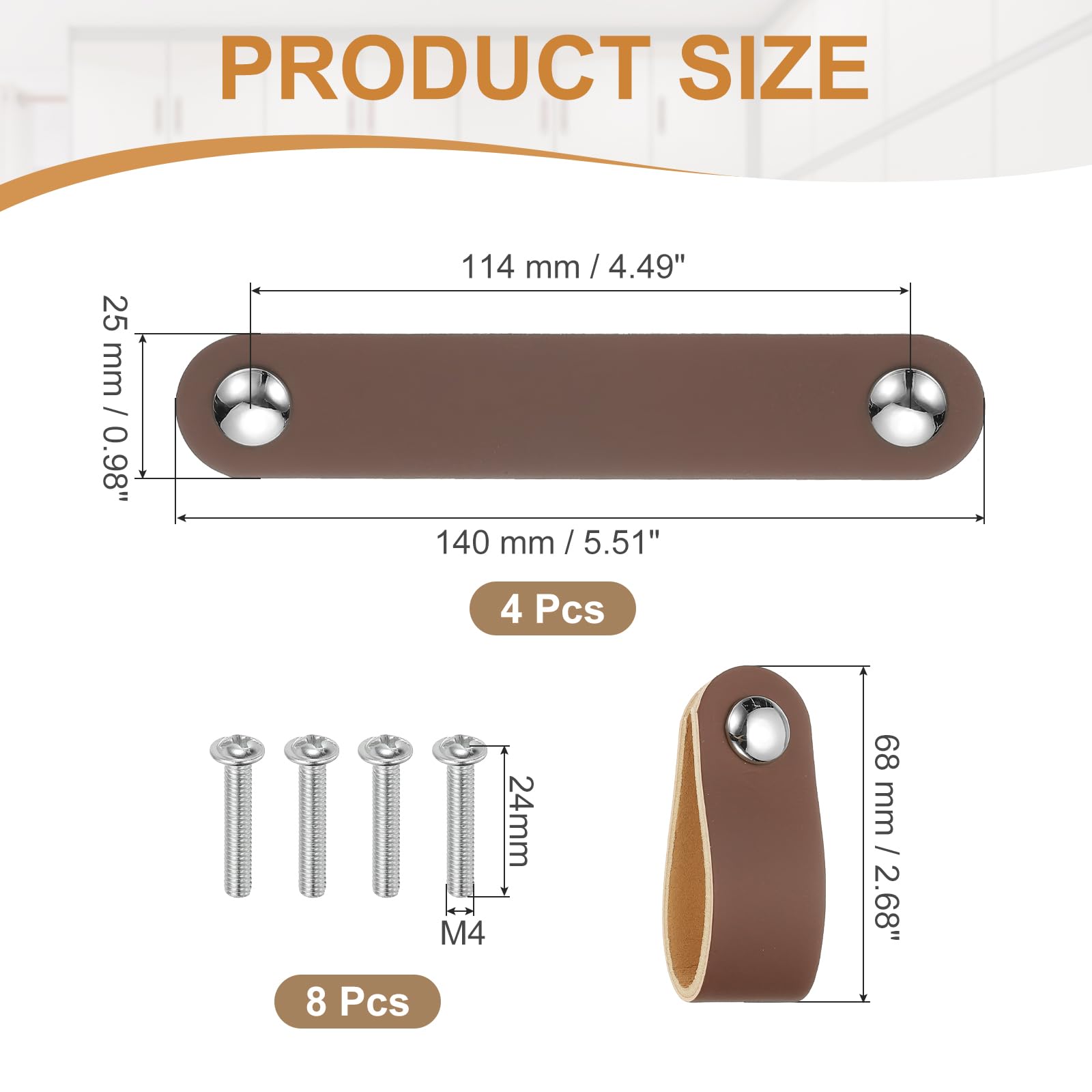 PATIKIL Leather Drawer Pulls - Image 2