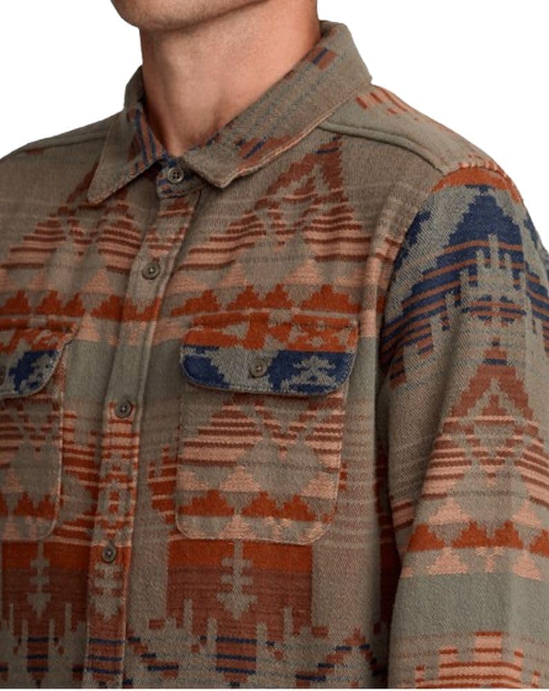 RVCA Mens Thatll Work Flannel Long Sleeve Woven Shirt - Image 4