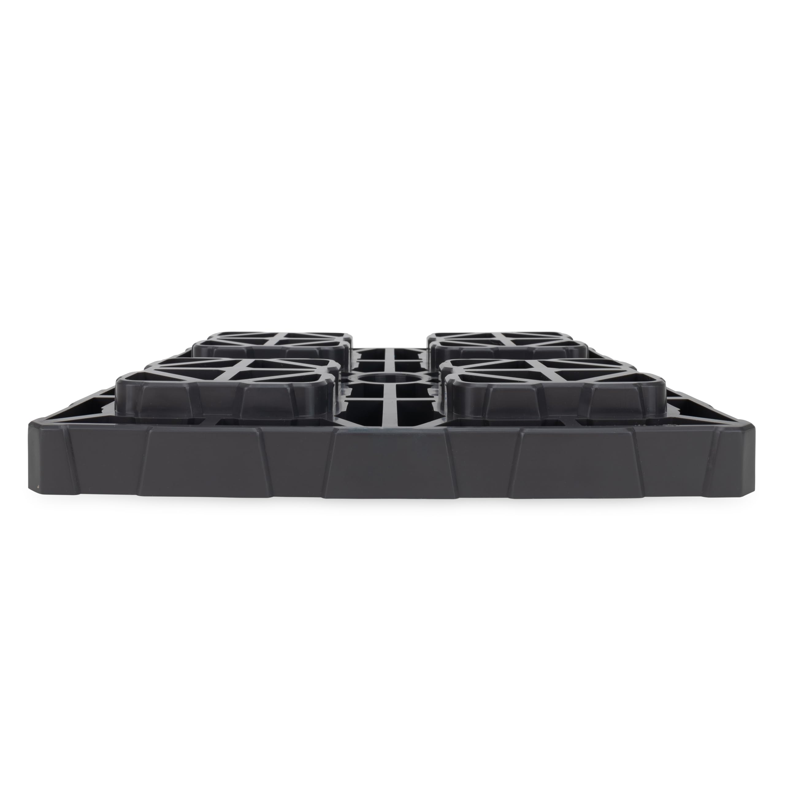 Camco Fasten 21026 Lot de 10 Blocs de nivellement XL 2 x 2 – Design emboîtable permettant d'empiler à la Hauteur souhaitée – Comprend Un système de Transport sécurisé avec poignée en T – Gris