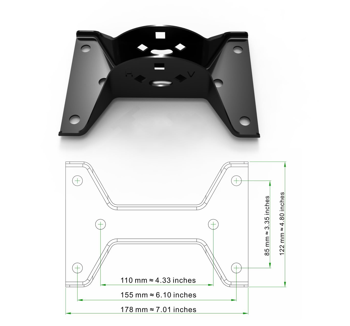 Supporto per antenna J-Pole regolabile da 1,25" di diametro esterno, supporto da parete con braccio da 16,5" per TV da esterno/soffitta, WiFi 4G/5G LTE, satellite e stazione meteorologica, palo rota