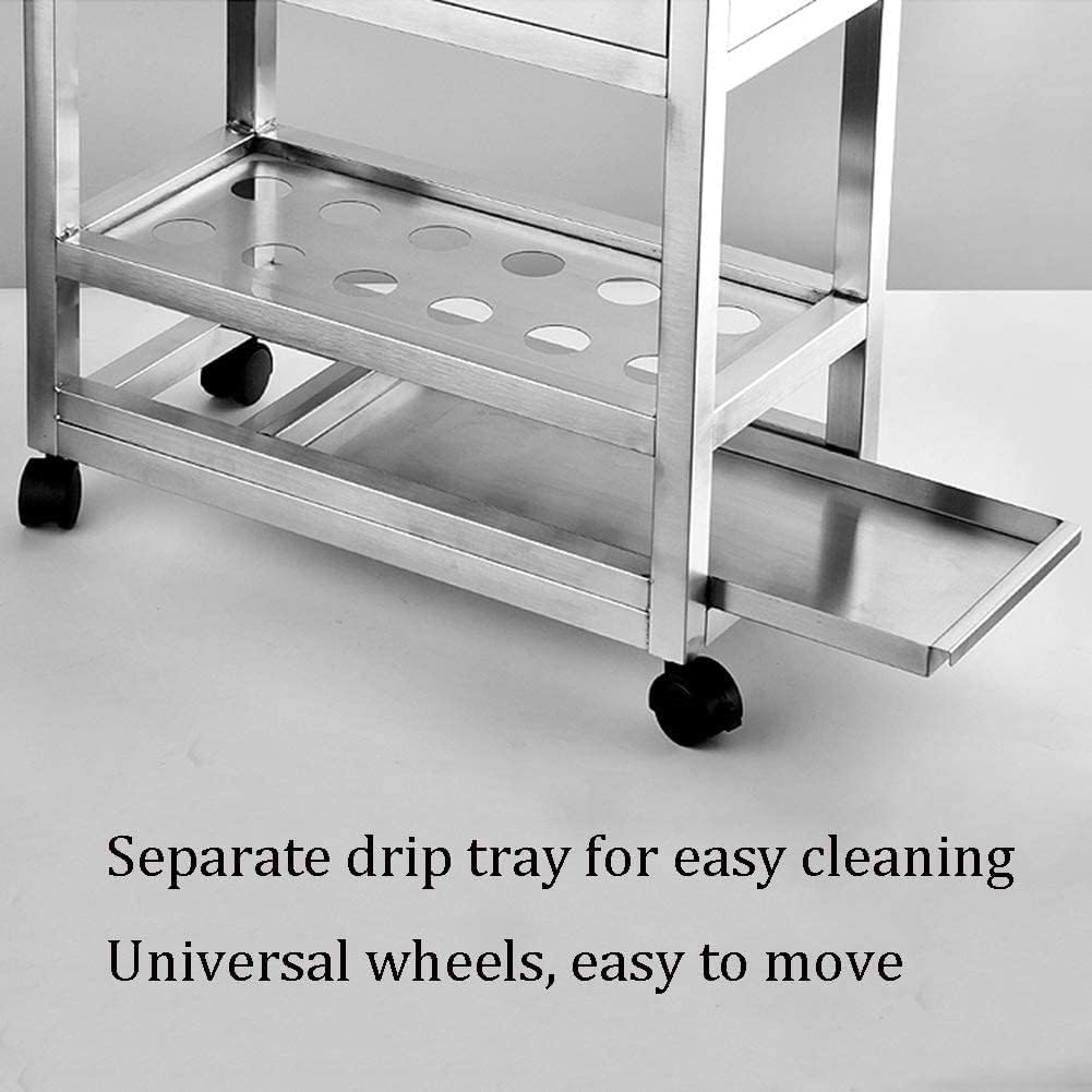Umbrella Stand with Drawer Type Drip Tray and Universal Wheels Hotel Business Umbrella Rack Holder Stand