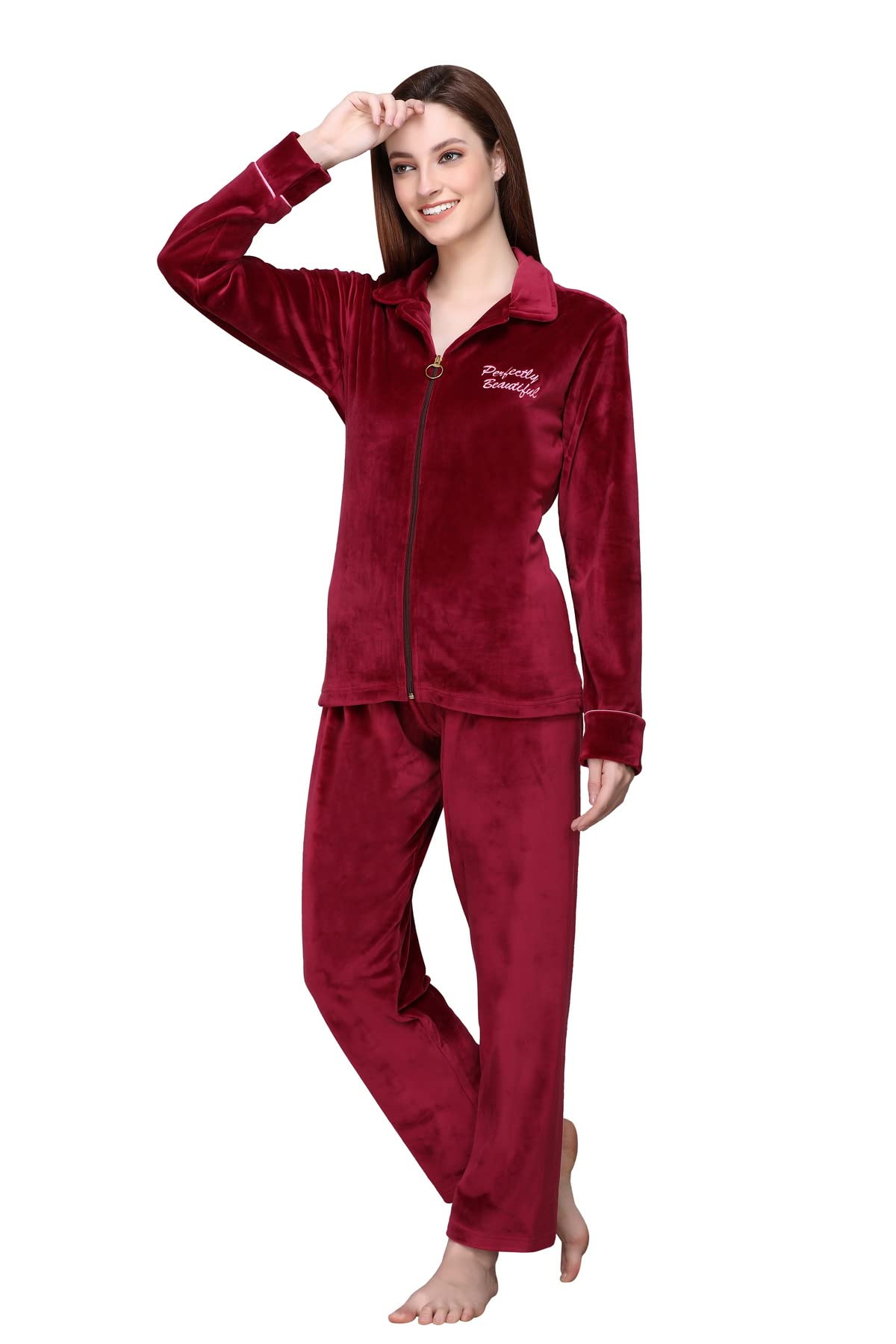 cushybee Women Velvet Track Suit-picture-42