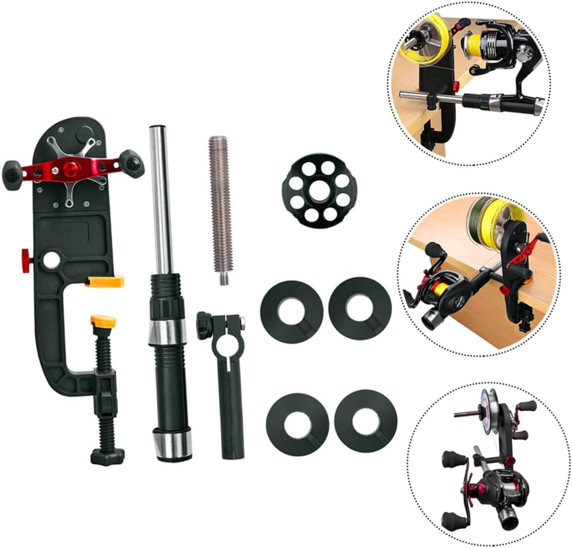 Happyyami Portable Fishing Line Winder Spooling Station for Reels Saltwater Fishing Supplies