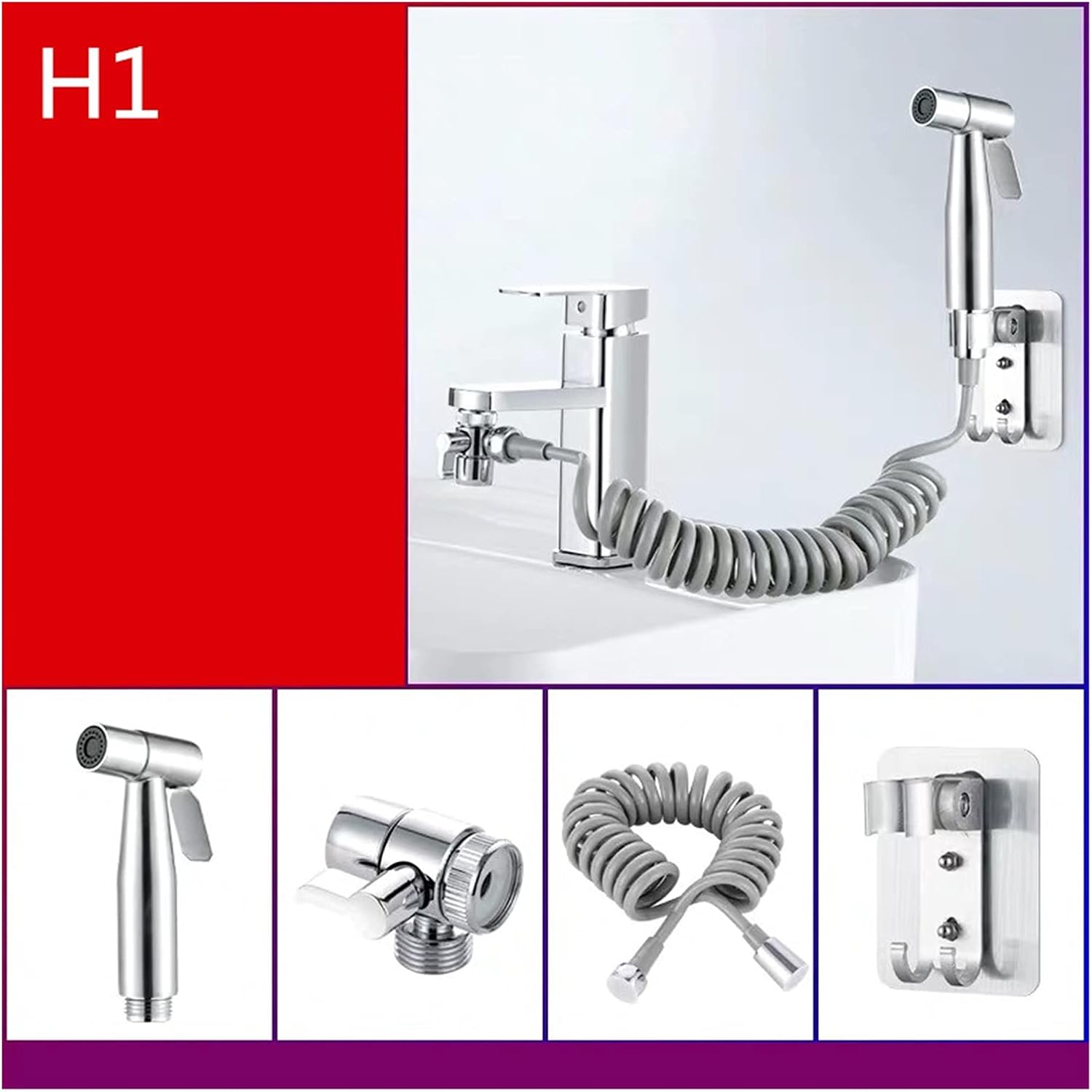 Faucet Shower Head Spray Drains Strainer Hose Sink Washing Hair Wash Shower Bathroom Shower Head Fit for Faucet Water Saving Jingxin