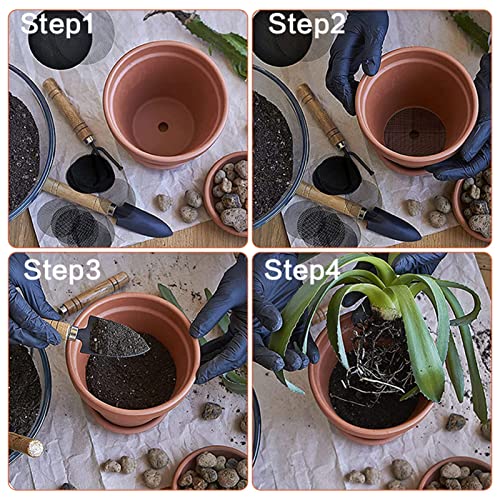 Bloempot mesh 50 stuks tuindrainage mesh 2/4 inch kunststof bloempot gat mesh pad, bonsai rooster connector voor… - Image 4