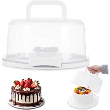 10 Inch Cake Carrier, Clear Plastic Cake ContainersWhite
