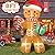 OurWarm 8FT Christmas Inflatable Outdoor Decoration, Christmas Inflatables Gingerbread Nutcracker Christmas Blow Ups with LED Lights, Inflatable Christmas Decorations Outdoor for Xmas Lawn Yard Decor