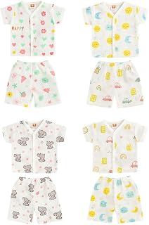 Baby Boys & Girls Organic Cotton Muslin Jabla and Shorts Set|Summer Dress for Baby Boys and Girls Price In India