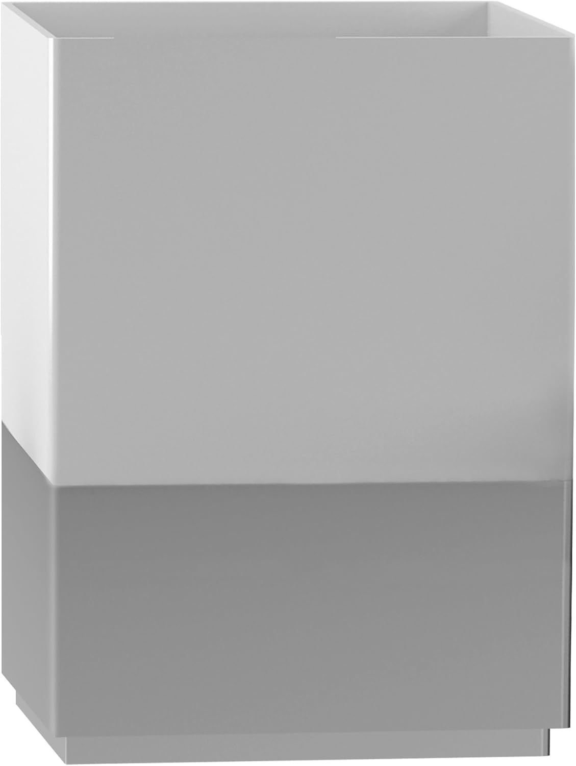 nu steel Pure Ceramic Trash Can Wastebasket,Garbage Container Bin for Bathrooms, Powder Rooms,Kitchens,Home Offices-Ceramic/Metal Trim