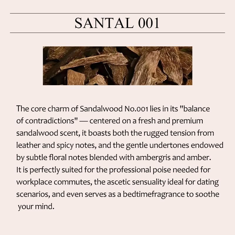 LRERABO Signature Edition No.001- Santal 001, Woody Aromatic Long-Lasting Unisex Fragrance - Sandalwood, Leather, Cedar - Clean & Vegan, Cruelty Free 100ml - Image 4