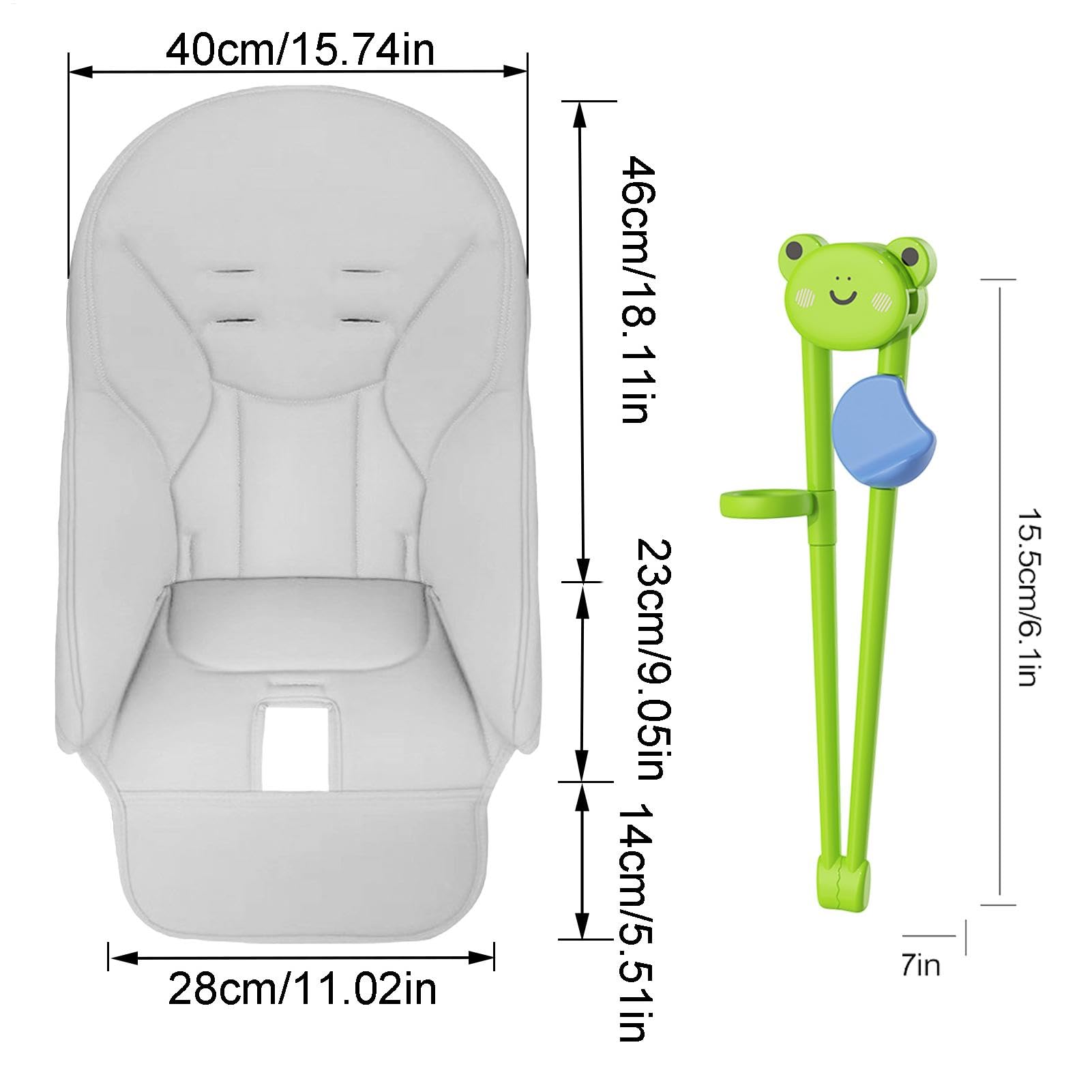 Housse de Chaise Haute GR-ACO | Coussin de Rembourrage pour bébé peg PE-rego | Protection Multifonctionnelle de Siège avec Rembourrage Doux