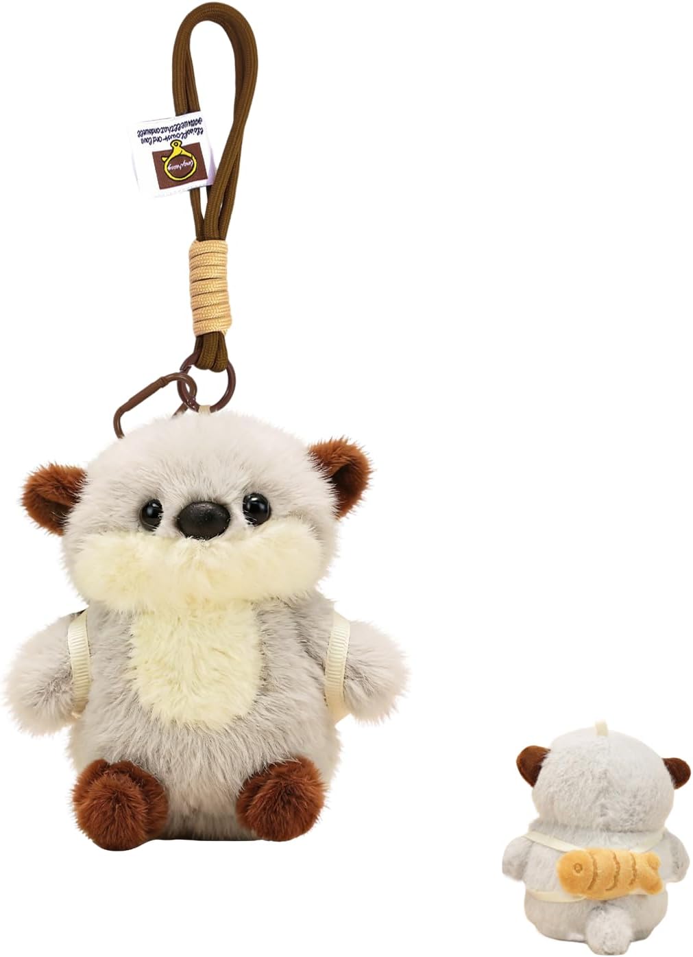 Cute Otter Keychain–Bag Charms Plush Keychains for Backpacks Purses Handbags & Car Keys,Birthday Gift for Women