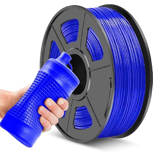 JAYO TPU Filament 1.75mm Blue 1KG, Flexible 3D Printer Filament with Shore Hardness 95A, Strong Elasticity, Abrasion Resistance, Low Warping, Compatible with Most FDM 3D Printers