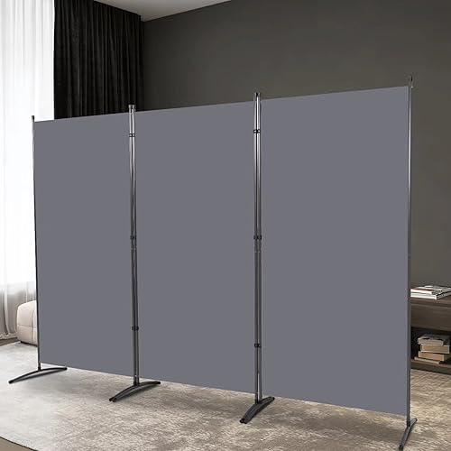 Miniatura 7 de YASRKML - Divisores de 3 paneles plegables y movibles para privacidad en interiores como oficina, habitación, vestidor, estudio, sala de estar, 102