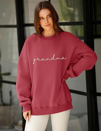 LOMON Oversized Sweatshirt for Women Long Sleeve Crewneck Sweatshirts