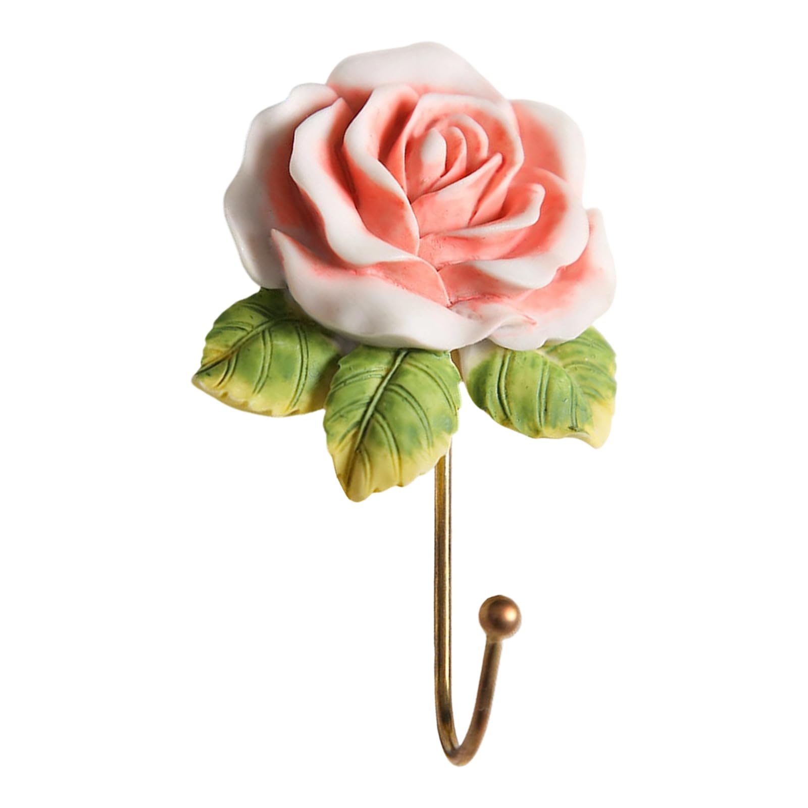 Henygen A Decorative Rose Themed Heart Hook Craft Of Resin Nd Iron For Practical Home Use Heart Rose Hook