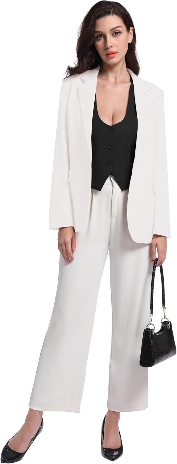 Foucome Vest for Women Dressy Casual Suit Vests Versatile Steampunk Racerback Waistcoat Vest Tops - Image 7