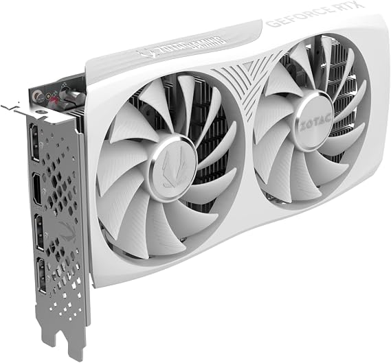 ZOTAC Gaming GeForce RTX 4060 8GB Twin Edge OC White Edition DLSS 3 8GB GDDR6 128-bit 17 Gbps PCIE 4.0 Compact Gaming Graphics Card, ZT-D40600Q-10M