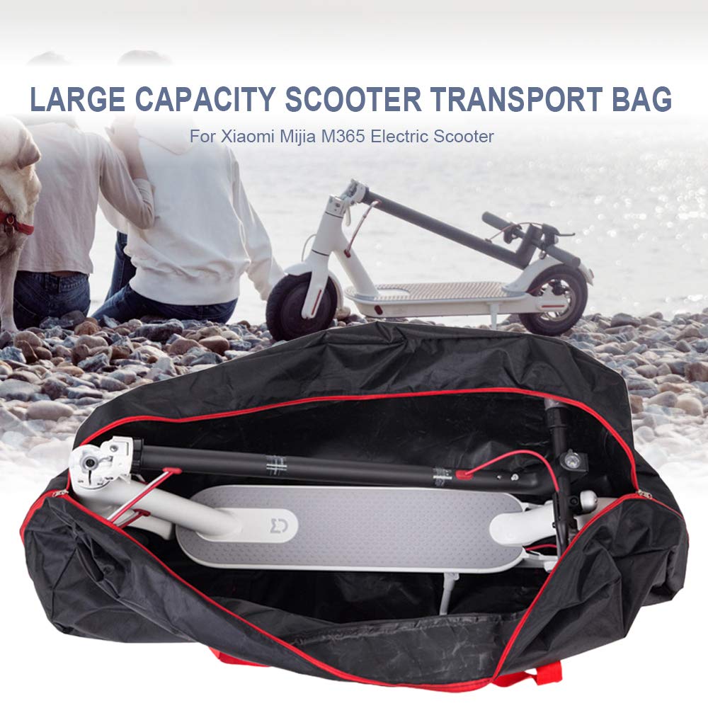 LIXADA Sac de Transport + Sac de Tube Avant de Scooter, Grande capacité, Sacoches de Guidon, Sac de Rangement pour Outils/téléphone Portable, Sac Paniers