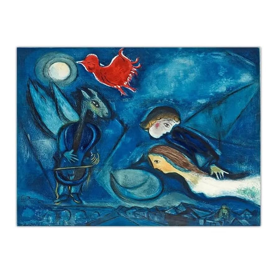 シャガール　結婚式　絵画 エッフェル塔の新郎新婦 シャガール