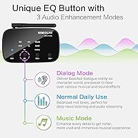 Vista 3 de SIMOLIO Receptor Bluetooth con pantalla de códec EQ y BT, adaptador de audio inalámbrico de 197 pies con aptX LL y aptX HD para altavoces estéreo