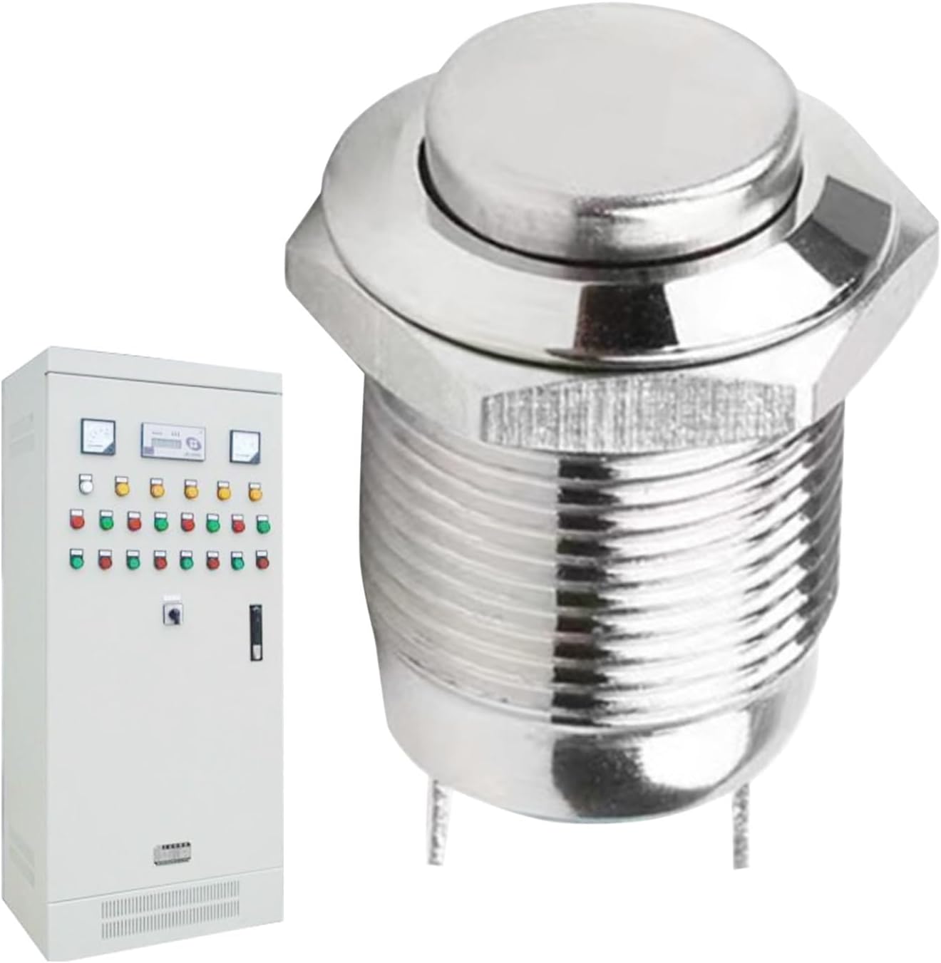 Momentary Push Button - Self-Resetting Vehicle Supplies - Boat Push Button On-Off,for Home Maintainers Workshops Garages Trucks Sedans SUVs RVs Boats Marine Electronics