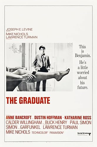 Posterazzi EVCMSDGRADEC005H The Graduate Us Dustin Hoffman 1967 - Póster de la película Masterprint, 11 x 17, gris