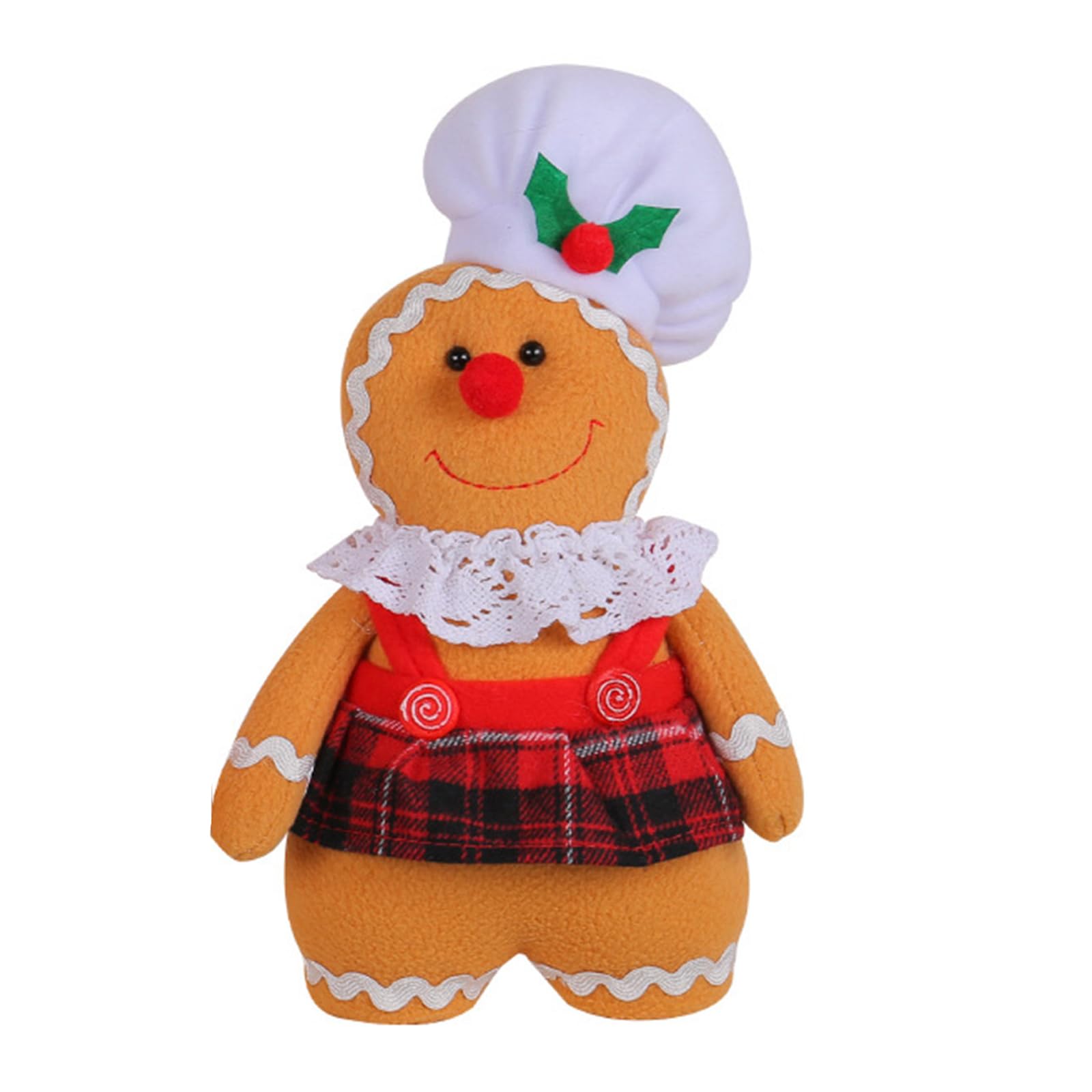 Buxuaaaa Christmas Decor Gingerbreads Doll Figurine Funny Gift Home Desk Decoration Ornament Accessories Home Decor Plush Doll