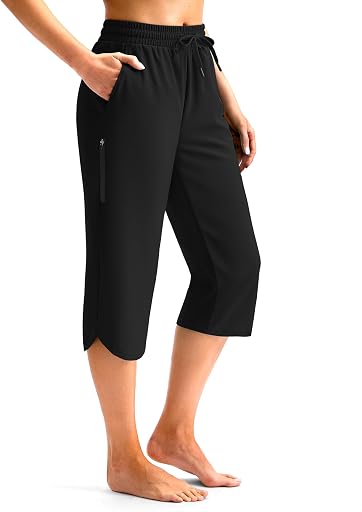 Viodia Women's 18" Modest Swim Capris Pants with Pockets