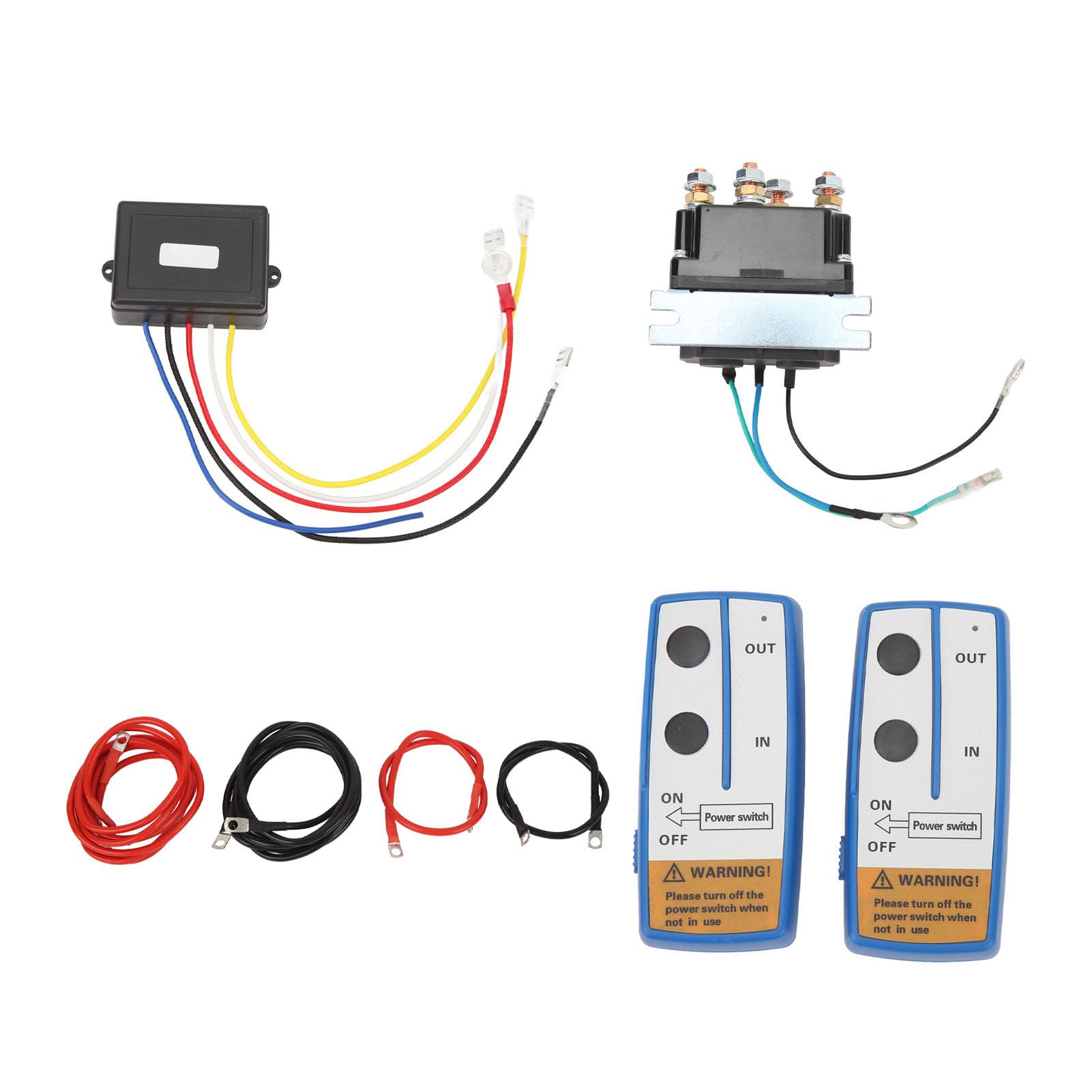 Kit de Télécommande de Treuil sans Fil 12 V, 63070 250 A, Contacteur de Relais Solénoïde de Treuil Robuste, Contrôle sans Fil et Longue Durée de Vie pour Camion ATV UTV de 2 000