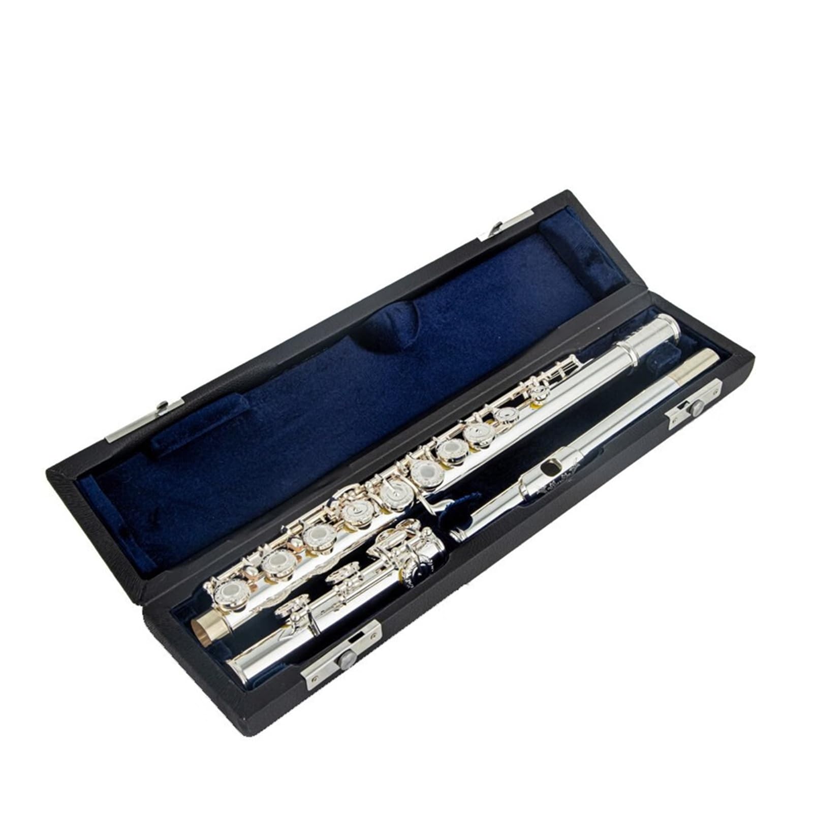 Profesional Flauta Travesera Flauta Profesional Francesa De Cobre Blanco Plateada, Flauta Con Orificio Abierto Y Cerrado De 16 Teclas Con Caja De Almacenamiento