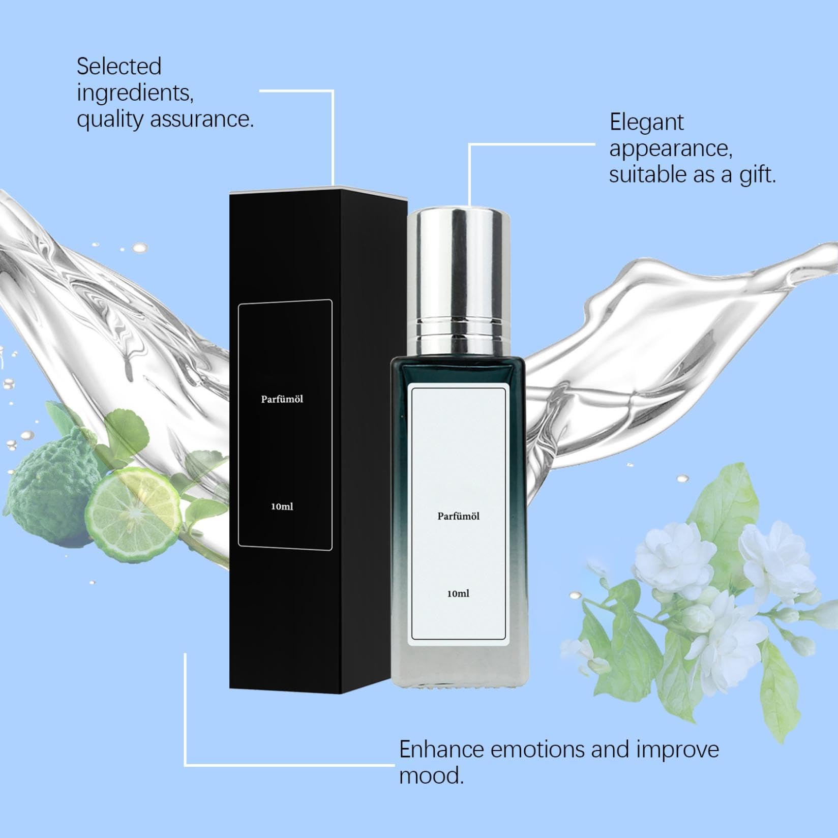Perfumy feromonowe męskie, roll-on olejek perfumowany z feromonami dla mężczyzn, eliksir feromonowy, perfumy męskie, długo utrzymujący się zapach, łatwy do przenoszenia