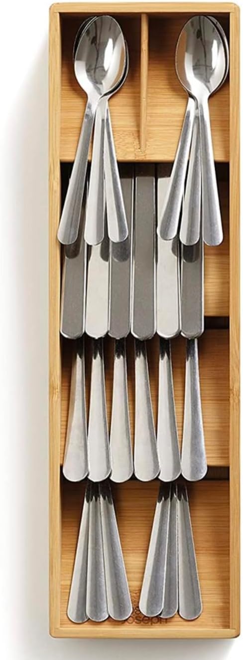 Lipper International 8884 Organiseur De Tiroir En Bambou Avec 3 Intercalaires Amovibles, Marron