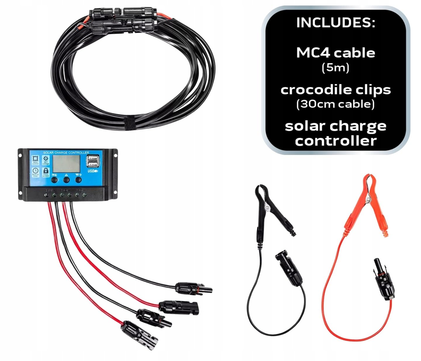 NEO TOOLS Panneau Solaire Pliable 140W 18V avec Modules Solaires -Kit, Régulateur de Charge Solaire Inclus - 2 Ports USB et Un Type C - IP64 Étanche - Léger - pour Batteries 12V - Parfait pour Camper