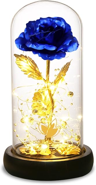 Enchanted rose, Rose Romantic Gift for Her, Beauty and the beast rose, Galaxy Flowers Rose, Forever rose Gifts, Birthday, Wedding, Valentine's Day, Mother's Day, Christmas (Blue)