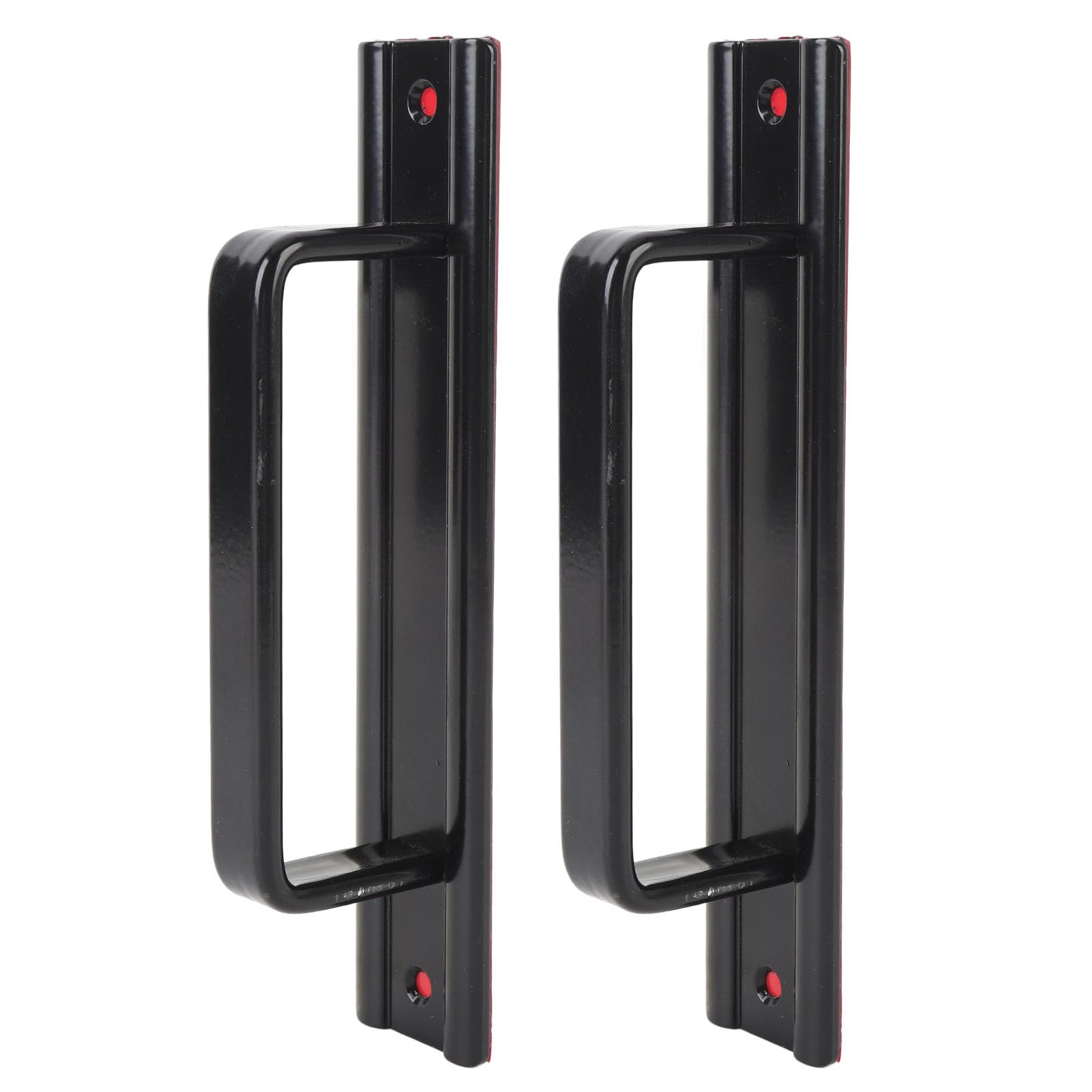 Cryfokt Barn Door Handles Rustproof Smooth Sliding Door Pull Handles for Glass Cabinet Aluminum Alloy 2pcs for Kitchen Cabinets, Wardrobes (Black)