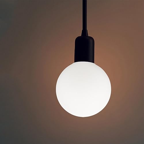 Miniatura 6 de Kichvoe Cubierta de bombilla de 7 pulgadas, pantalla de vidrio blanco de repuesto para accesorios de luz, cubierta de iluminación de globo de vidrio