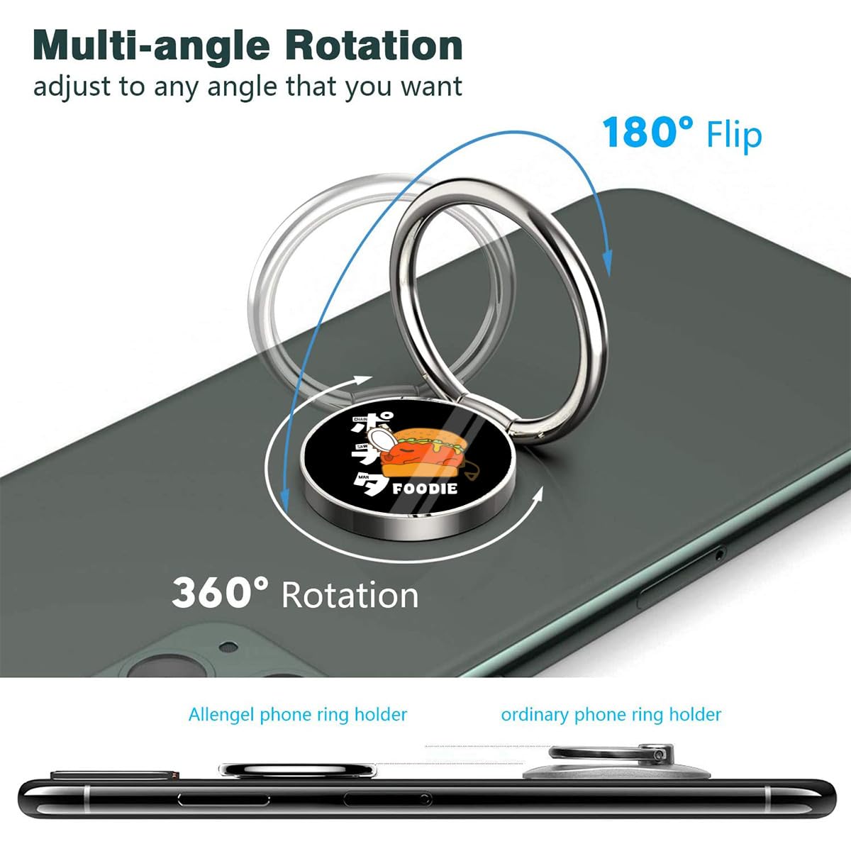 Amazon | 面白い チェンソーマン ポチタ スマホリング 4㎜ 薄い 180度