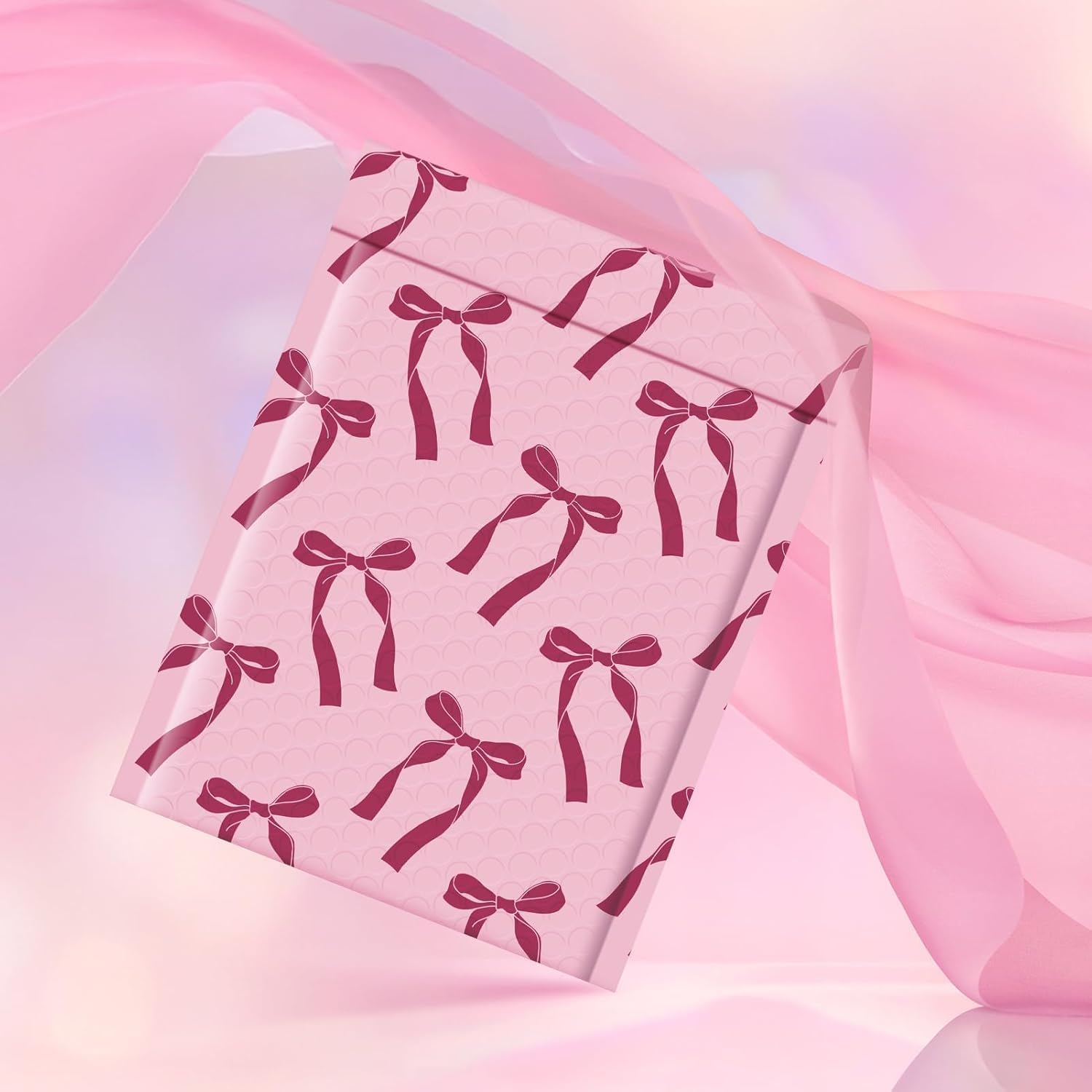 Fuxury Bubble Mailers 8.5x12" 40 Pack Cute Pink Bow Padded Envelopes with Self Seal Waterproof Shipping Bags for Small Business, Boutique, Jewelry, Books, Gifts & Handmade Items