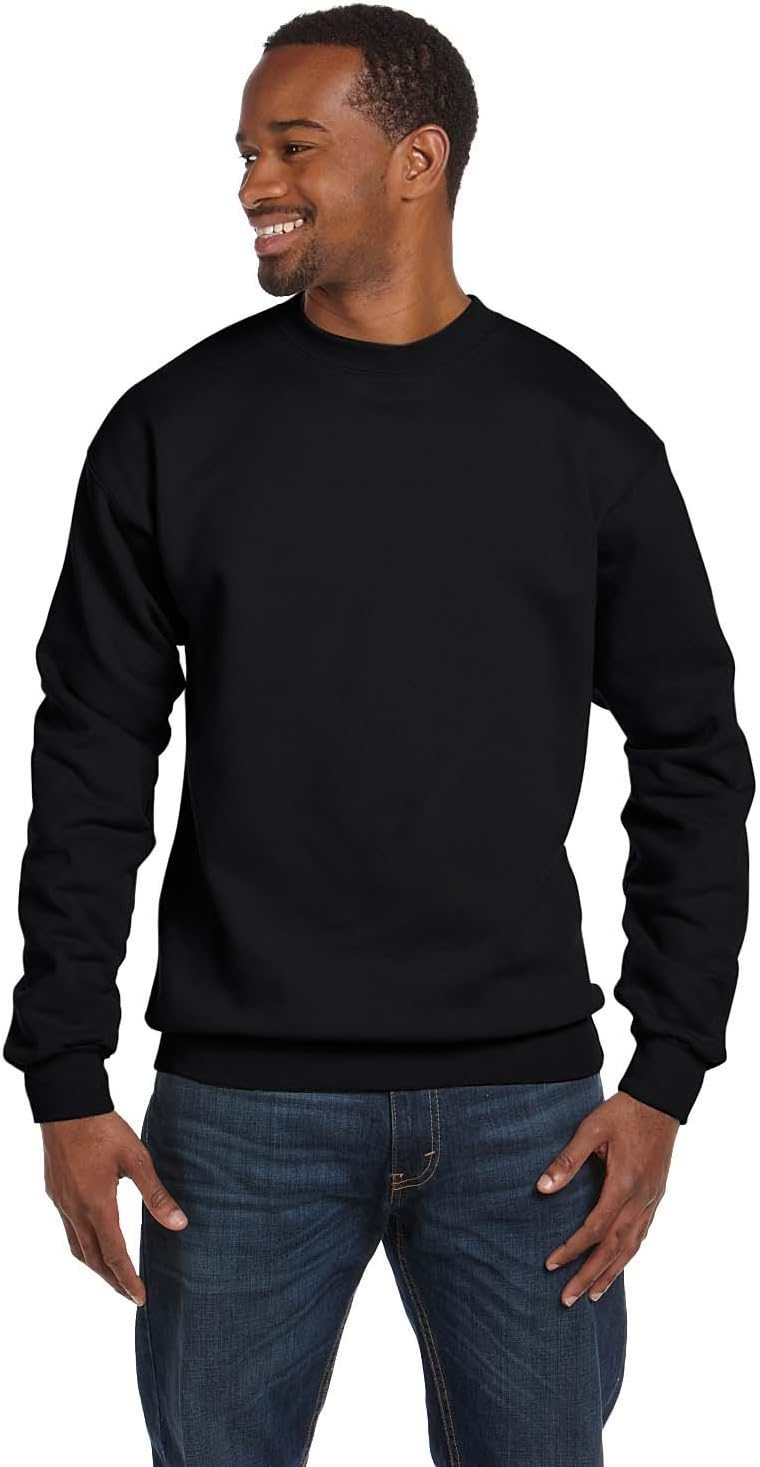 Hanes ComfortBlend EcoSmart Men`s Crew Sweatshirt Black