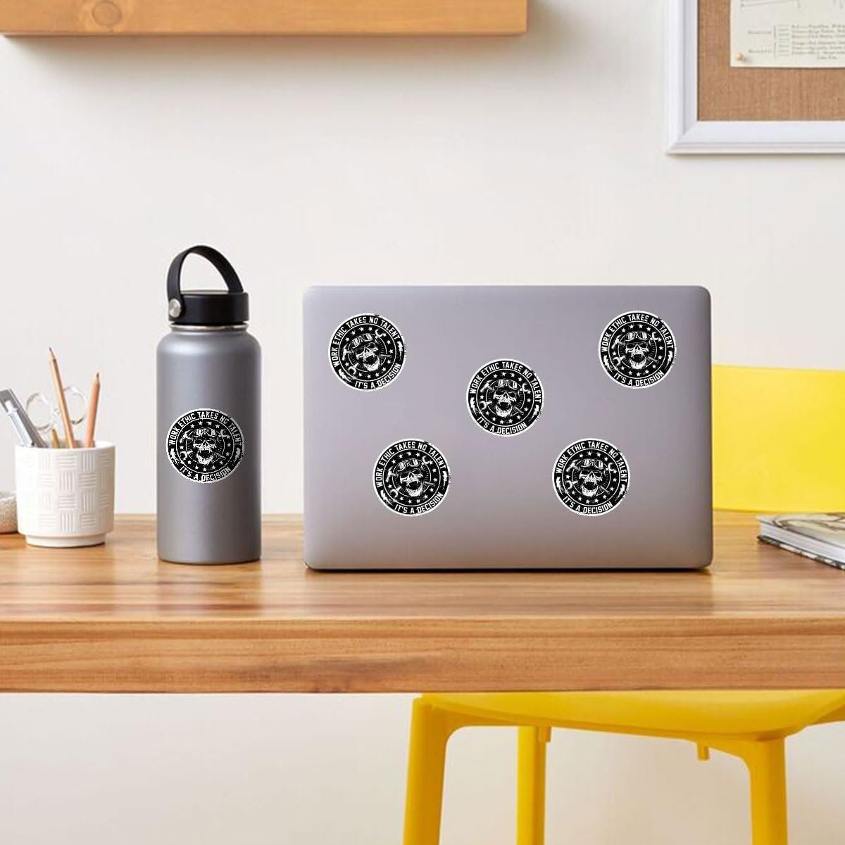3Pcs Work Ethic Takes No Talent It's a Decision Sticker Funny image 4