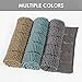 Cloud Mountain Non-Slip Microfiber Bath Rugs Chenille Floor Mat Ultra Soft Washable Bathroom Fast Water Absorbent Bedroom Area Rugs Turquoise