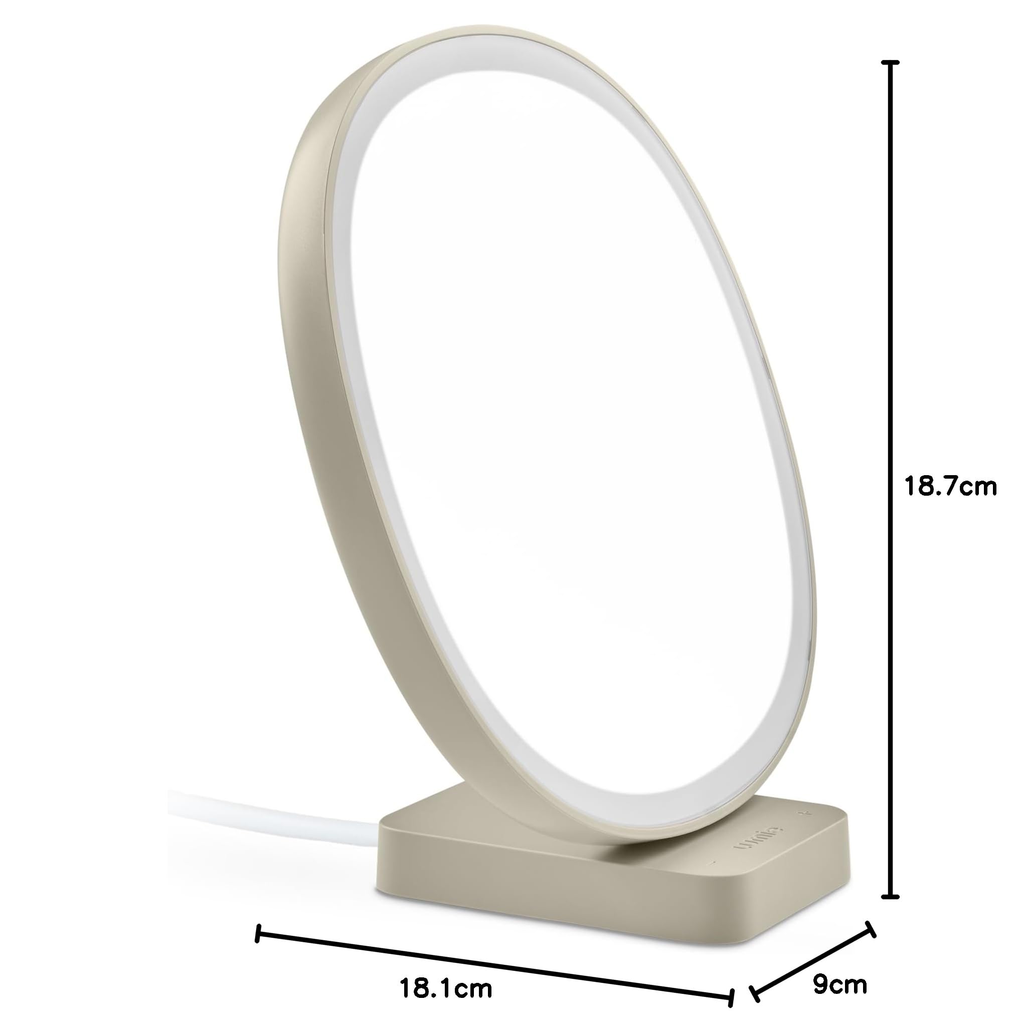 Lumie Dash - Lámpara compacta de terapia de luz brillante para mejorar el estado de ánimo y la energía, con iluminación clara como el cristal y máximo confort visual, Pistachio White