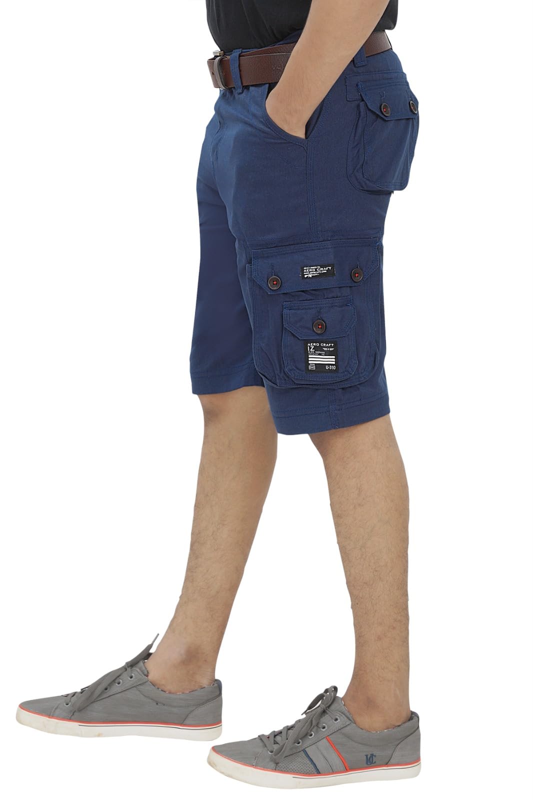 AERO CRAFT Blue Cargo Shorts-image-30