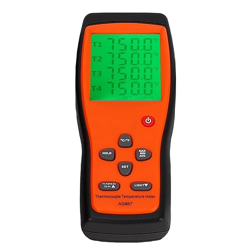 Miniatura 2 de 4 Channels Temperature Meter, Thermometer for 4 K Type Probes, Digital Tester -200-1372 with 2 Units Switching, Contacting Type